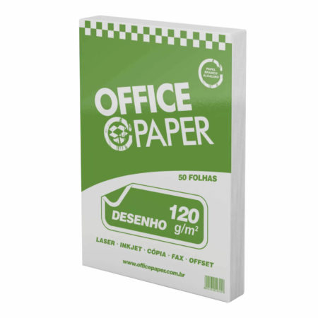 Papel de Desenho Office Paper A4 120 Gramas com 50 Folhas