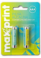 Pilha Alcalina Maxprint AAA com 2 unidades