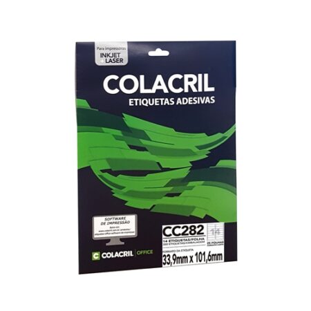 Etiqueta Colacril CC282 com 25 Folhas