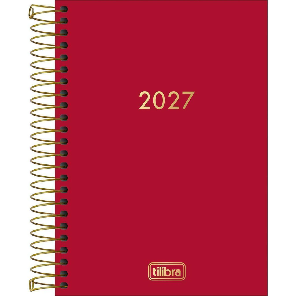 AGENDA DIÁRIA ESPIRAL NAPOLI CARMIM 2027 TILIBRA