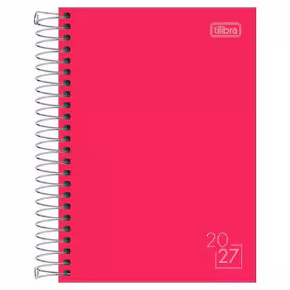AGENDA DIÁRIA ESPIRAL SPICE ROSA CERISE 2027 TILIBRA