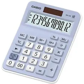 Calculadora de Mesa 12 Dígitos Azul Claro MX-12B-LB Solar/Bateria - Casio