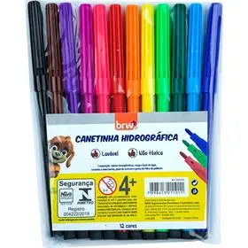 Canetinha Hidrográfica 12 Cores - BRW