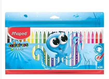 Canetinha Hidrocor Ocean Polvo 24 cores - Maped