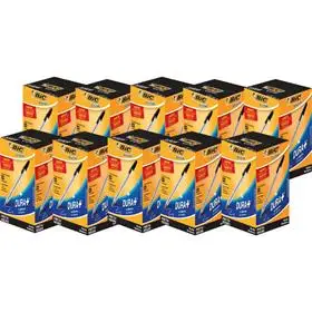 Kit Promocional Caneta Bic Cristal Preta 10 Caixas com 50