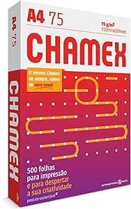 Papel A4 Chamex Branco 75 Gramas com 500 folhas