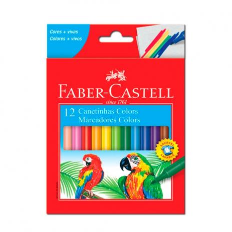 Caneta Hidrocor Faber-Castell com 12 Cores