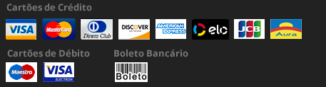 Meios de pagamento aceitos