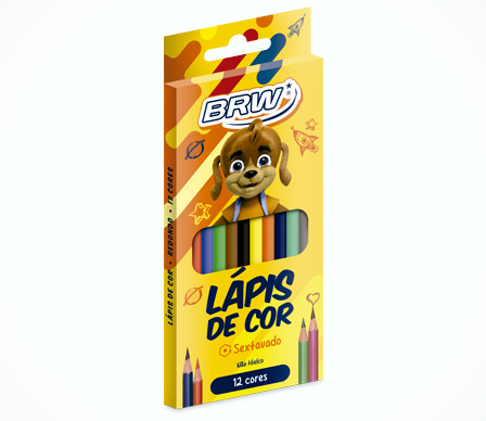Lápis de Cor BRW 12 Cores