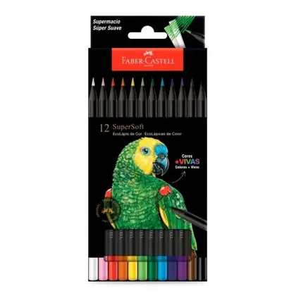 Lápis de cor Supersoft 12 cores 210710 - Faber-Castell